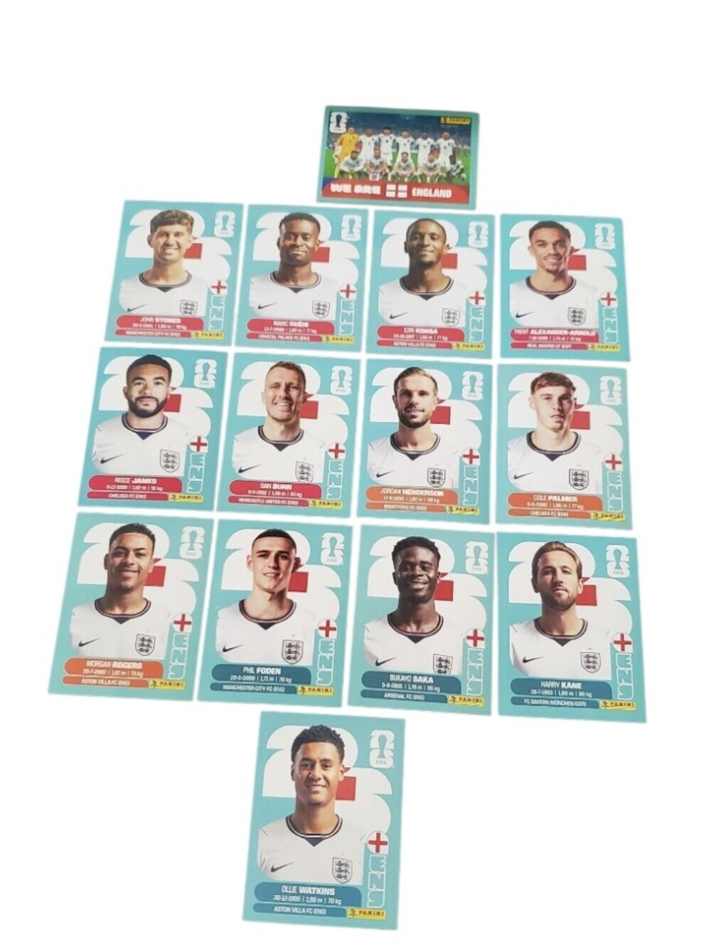 Panini FIFA World Cup 2026 Team England Latin American Stickers Lot 14